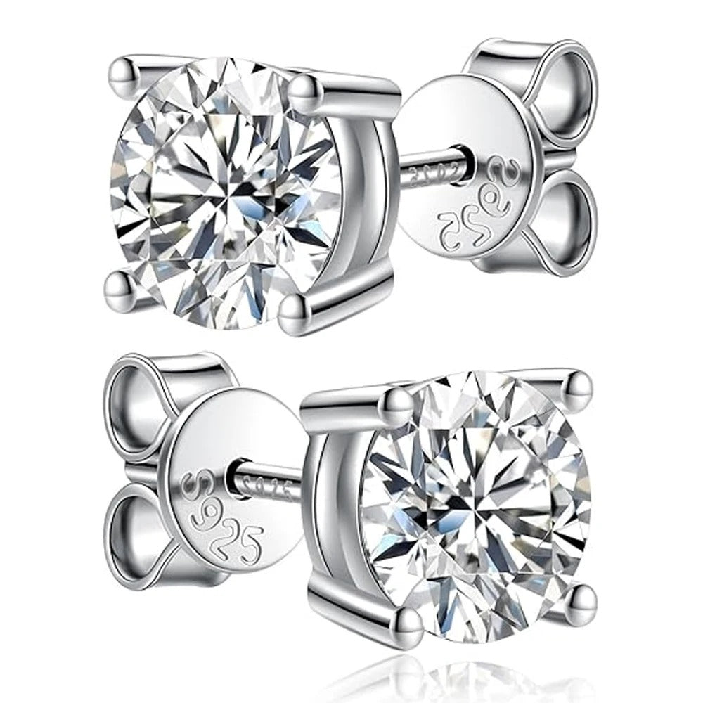 Unisex Moissanite Stud Earrings